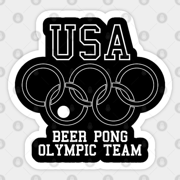 Beer Pong Olympic Team Sticker by MaNiaCreations